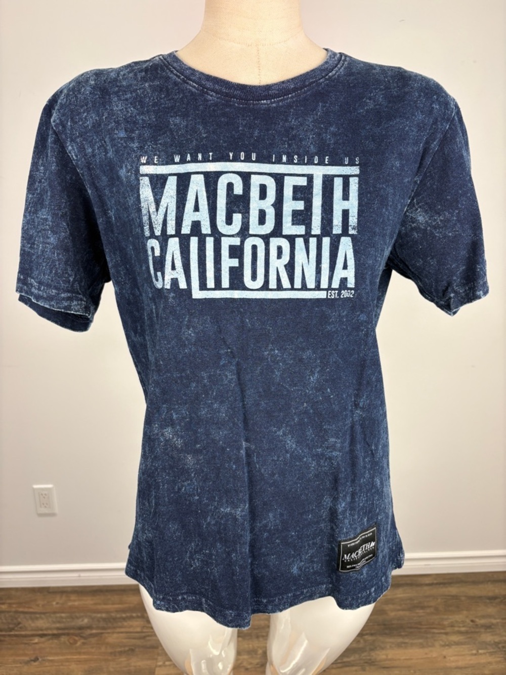 Macbeth California Acid Wash Y2K Skate Grunge Shirt M